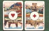 Budapesti, p�csi, lillaf�redi k�pek egy Piatnik k�rty�n. 1930